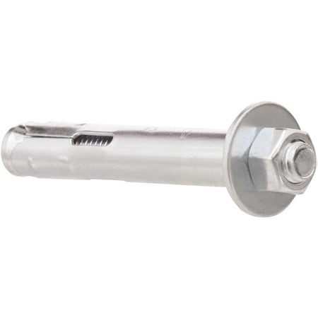 Red Head Sleeve Anchor, 1/2" Dia., 3" L, Steel Zinc Plated, 3 PK 11283